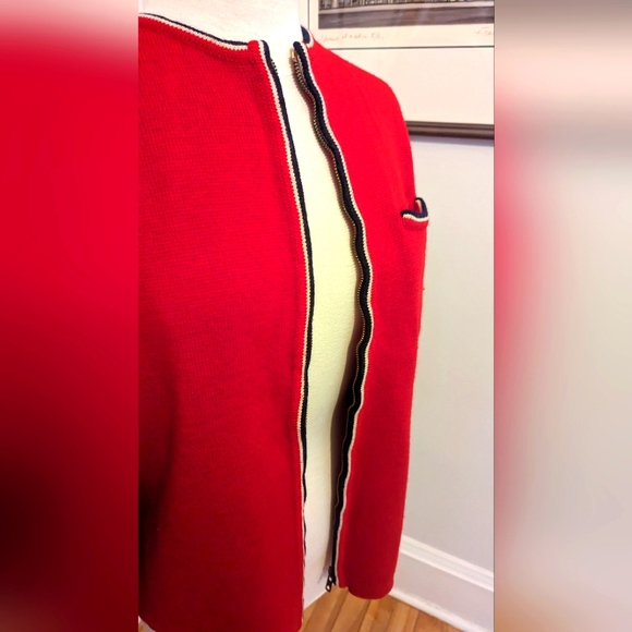 Vintage French Ski Wool Red Sweater by Montant - Picture 4 of 6